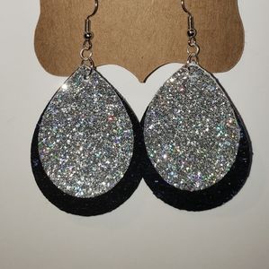 Faux leather earrings